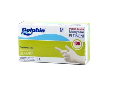 Dolphin Pudralı Latex Eldiven 